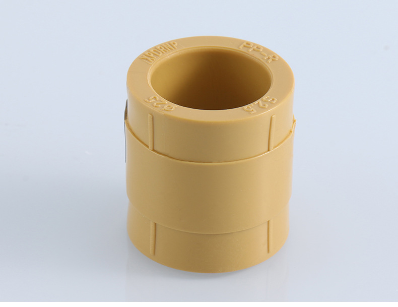 进口晓星料ppr等径直接 4分6分管箍ppr管件 家装黄色水暖管材直通