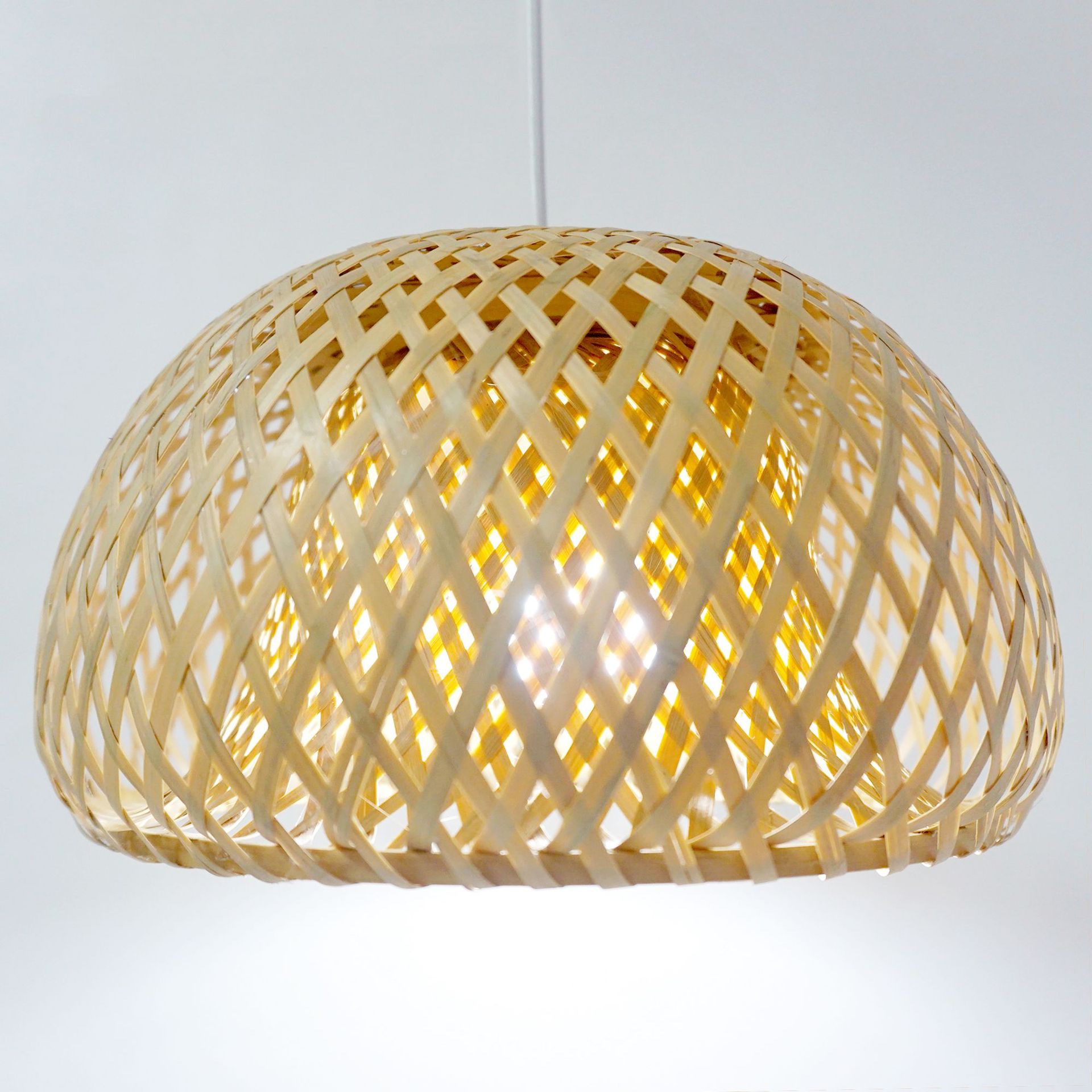 批发中式休闲餐厅竹编灯罩吊灯