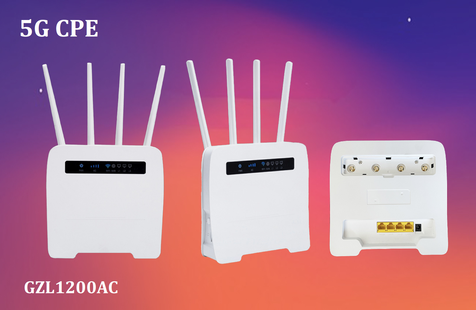 5g路由器4g路由插卡cpe千兆wifi双频多网口商用家用路由外置天线