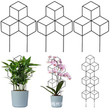 跨境供应 户外盆栽支架植物攀爬架 铁艺正方形花架   爬藤植物架