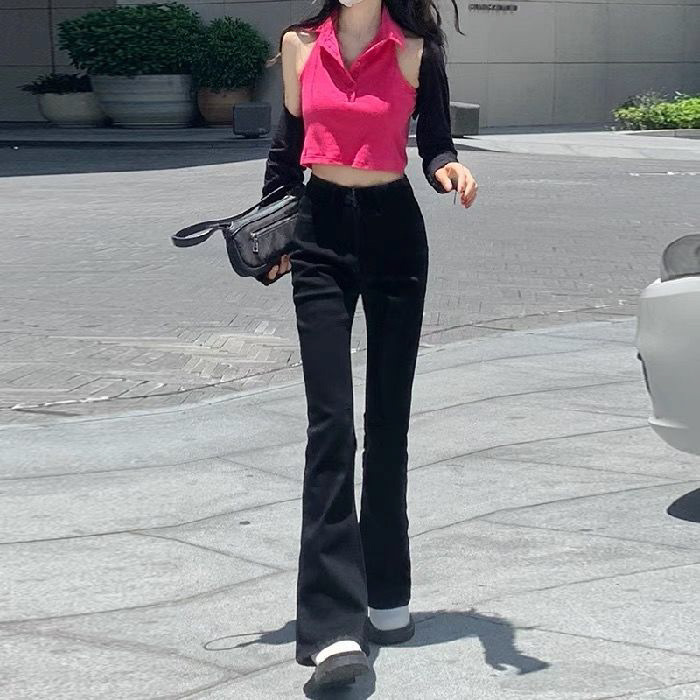 High Waist Skinny Jeans for Women Spring and Autumn 2023 New Elastic Slim Fit Hip Raise Slim Flared Trousers Ins High Street