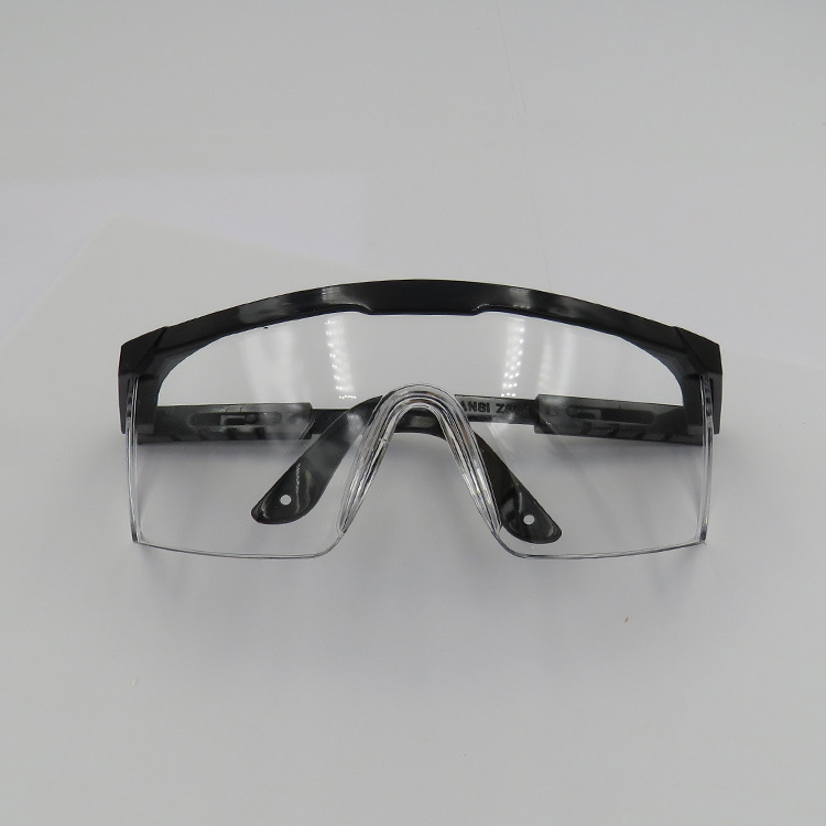 伸缩腿透明防护眼镜防雾防尘护目镜防飞溅防冲击劳保眼镜车间眼镜