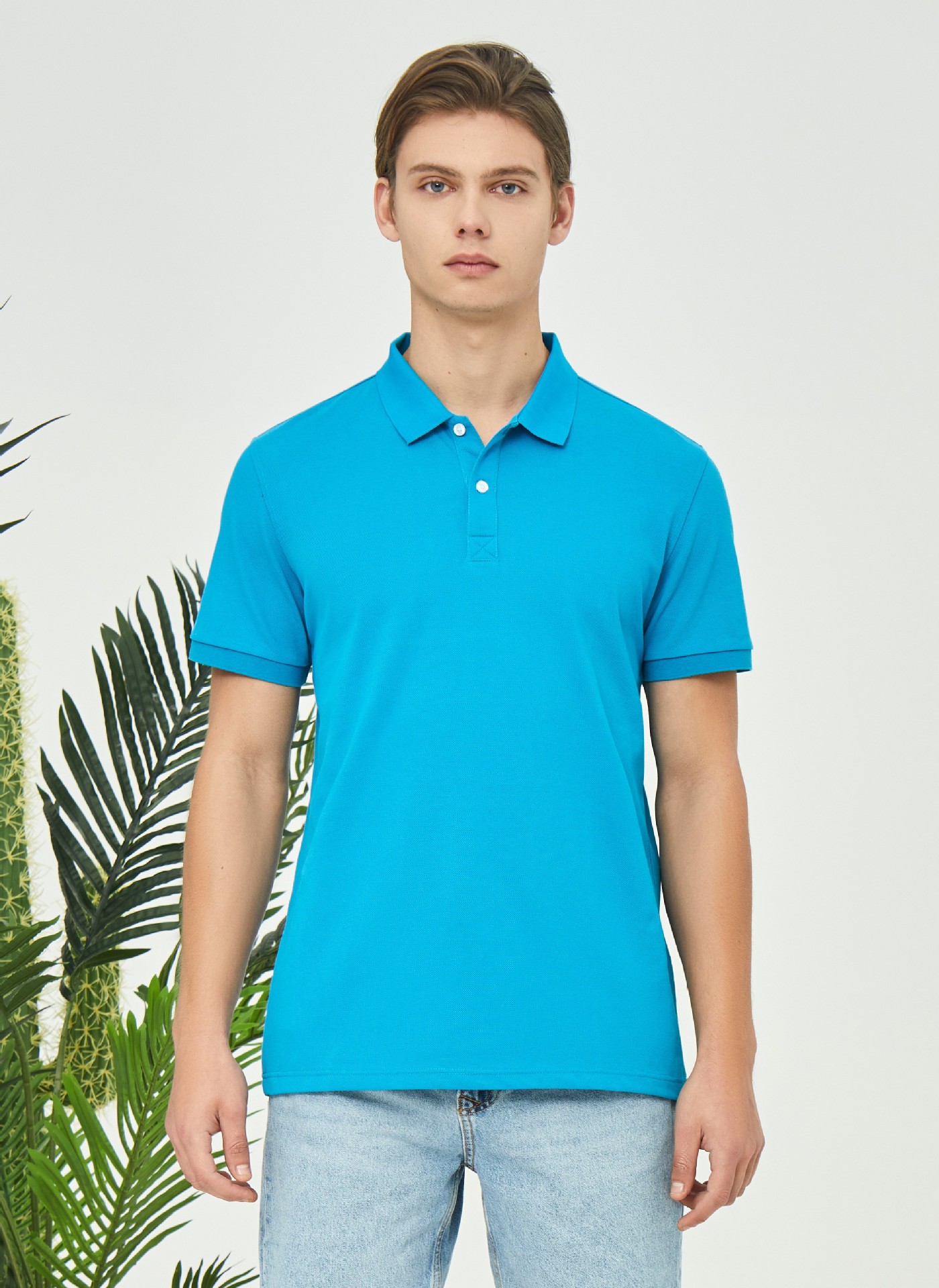 夏季男装翻领t恤男丝光棉男士短袖纯色polo衫商务休闲短袖t恤衫男