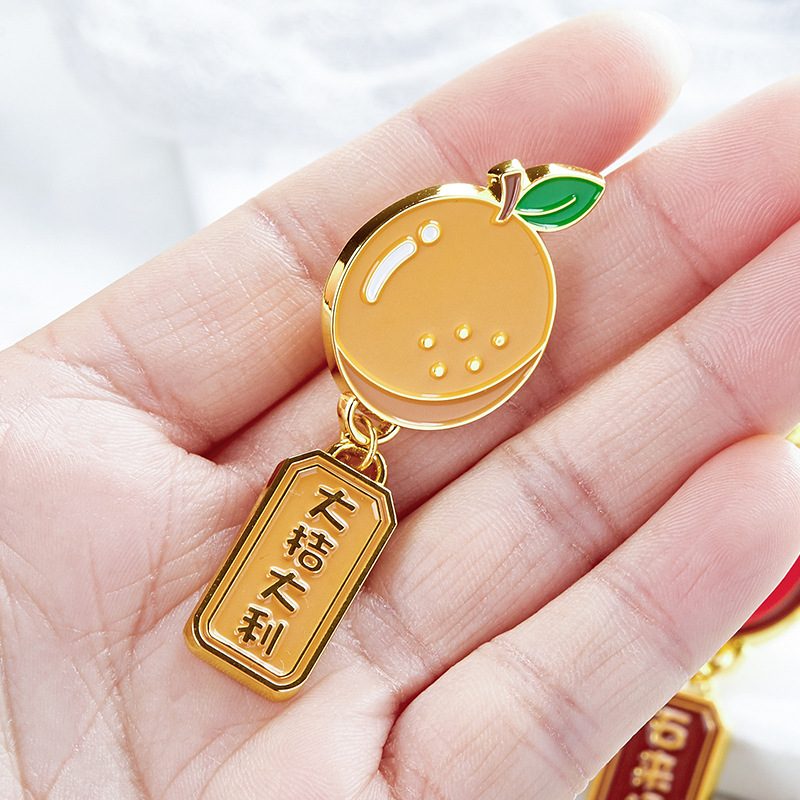 blessing fruit badge in stock wholesale daju lucky fruit brooch factory direct sales