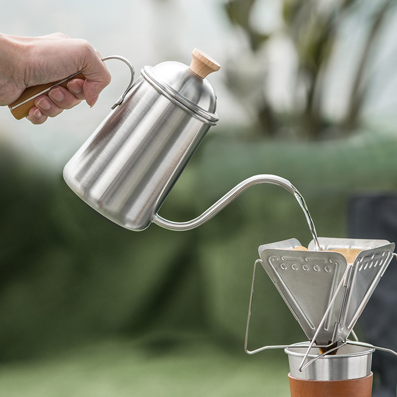 手冲咖啡壶不锈钢折叠滴滤杯套装细嘴壶户外手冲露营咖啡壶装备