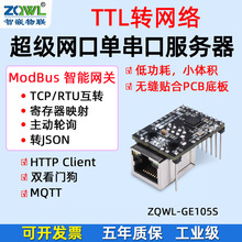 智嵌物联 主动轮询TTL转以太网模块串口服务器TTL转网口通讯MQTT