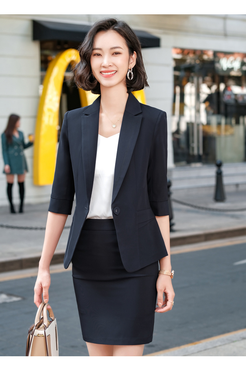 职业装女套装时尚气质女神范夏季名媛修身美容师ol工装套裙工作服