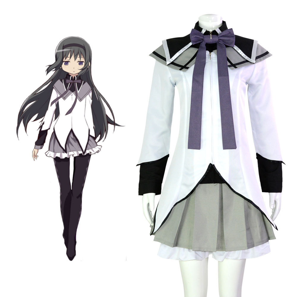 魔法少女小圆动漫服装晓美焰cosplay服黑长直变身战斗cosplay服