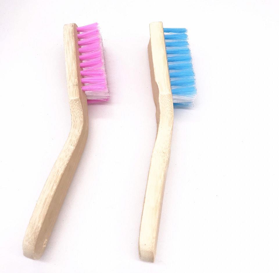 木柄长柄刷子长把洗鞋刷天然竹制洗衣刷鞋子刷方刷弯把刷加厚竹板