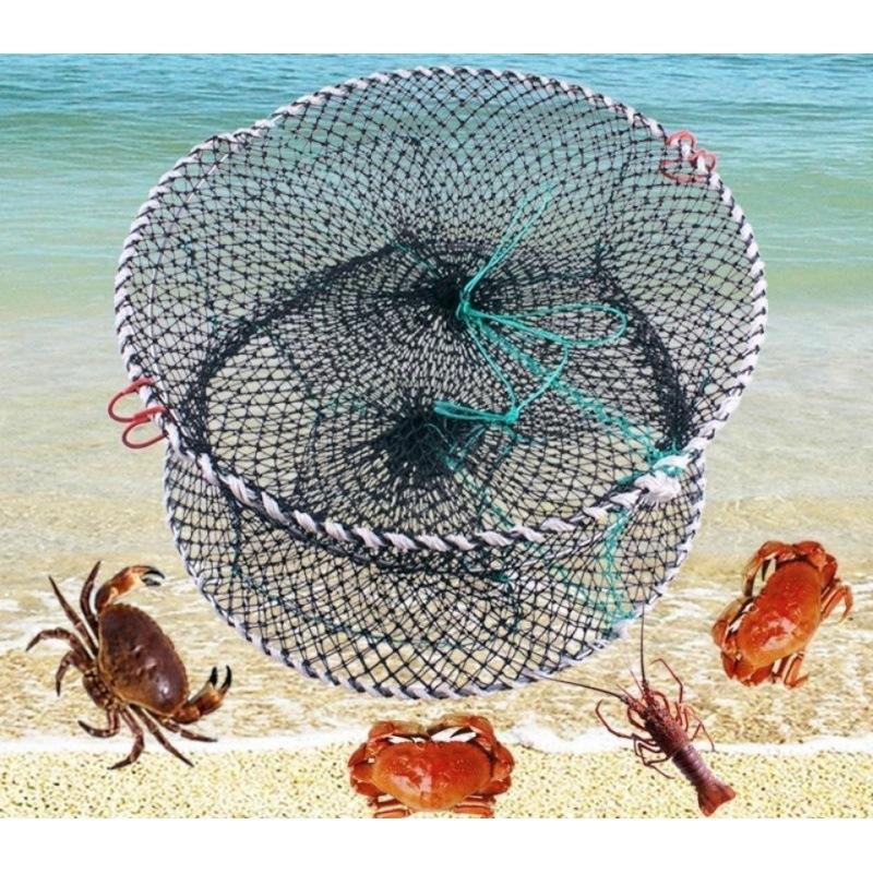 螃蟹笼海用笼子海边加粗加重折叠弹簧捕蟹网龙虾抓工具代发独立站