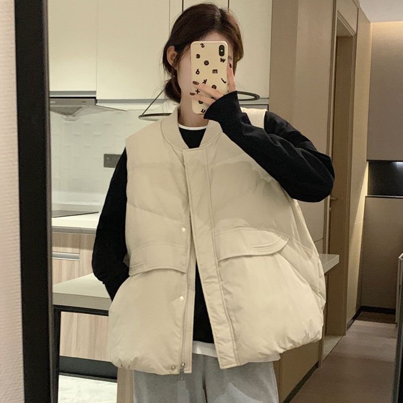 清仓平湖羽绒马甲女款高端女短款连帽羽绒服马夹白鸭绒羽绒背心女