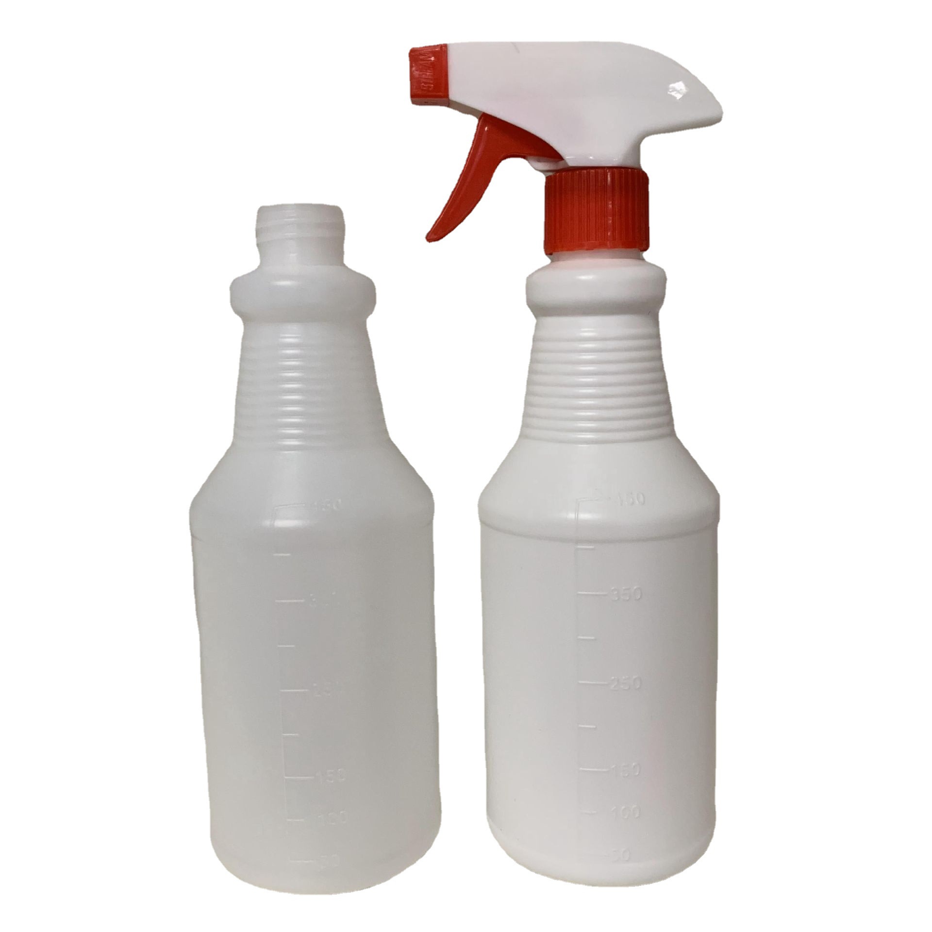 500mlpe刻度喷壶hdpe高阻隔消毒水全 能水清洁剂壶600毫升塑料瓶