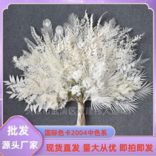 婚庆塑料花 白色系仿真花 白色花材 婚礼装饰假花厂家批发婚庆花