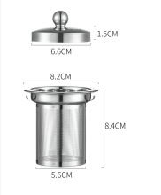 JW茶漏304不锈钢茶叶过滤网加厚带盖茶滤茶具配件花茶壶过滤内网S