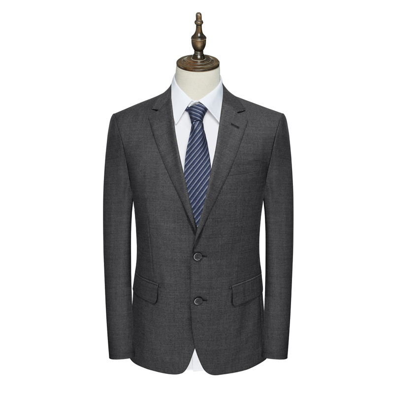 美尔牌男士春秋西服70%羊毛20%桑蚕丝10%羊绒两粒扣上衣