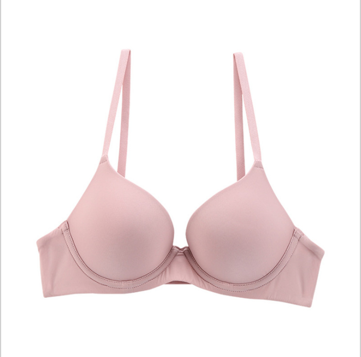 Foreign Trade Breasts Contracting Bra Women's Seamless Thin Large Size Soft Steel Ring Bra Anti-SAG Push up Push up Bra