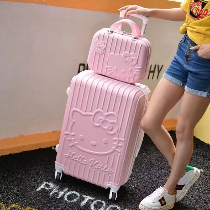 Korean Style Hello Kitty Ins Trendy Cute Luggage 20-Inch 24-Inch Trolley Female Student Trolley Case Universal Wheel Travel