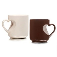 北欧创意陶瓷杯子 心形爱心马克杯 办公室咖啡水杯情侣杯定制出口