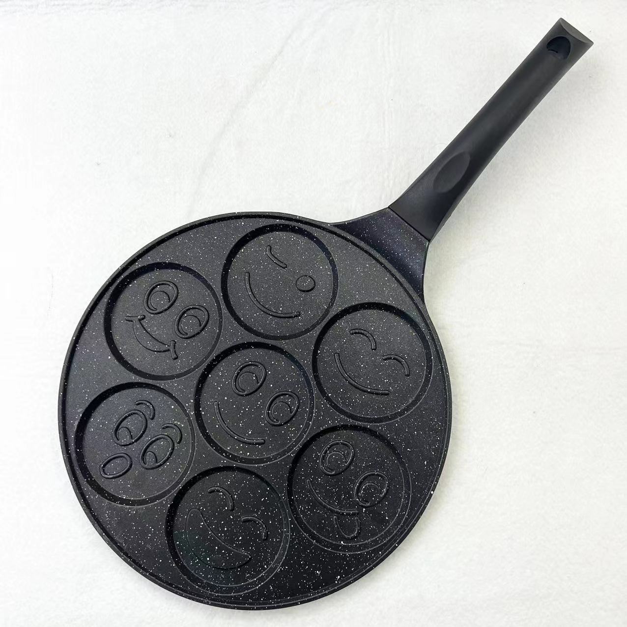 Cross-Border Seven-Hole Egg Frying Pan Medical Stone Non-Stick Pan English Muffin Pan Egg Dumplings Omelette Mold Breakfast Pot