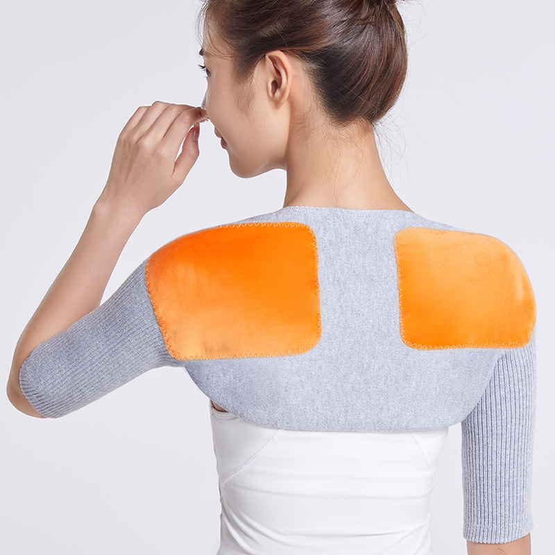 羊绒秋冬羊毛线护肩保暖加绒防寒防肩周中老年男女加厚肩颈护肩膀