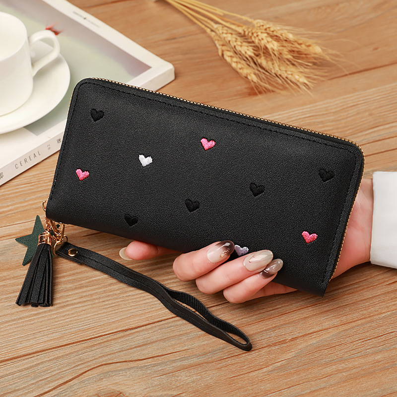 New Women's Chic Bag Long Leather Bag Large Capacity Women's Multi-Card Wallet Zipper Handbag Coin Purse Mobile Phone Bag