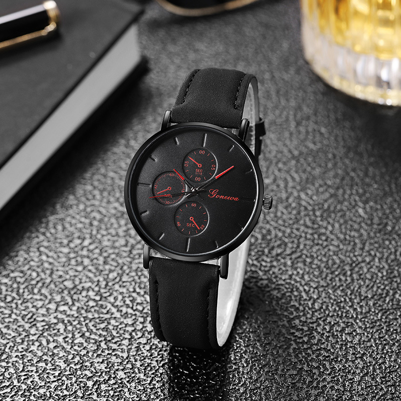 New 2023 Foreign Trade Men's Watch Business Casual Fashion Rhombus Noodle with Watch Fashion Men's Watch Wholesale