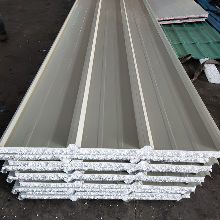 1050型泡沫夹心瓦铁皮瓦厂房屋顶锡纸瓦彩钢瓦双层铁皮棚瓦楞板