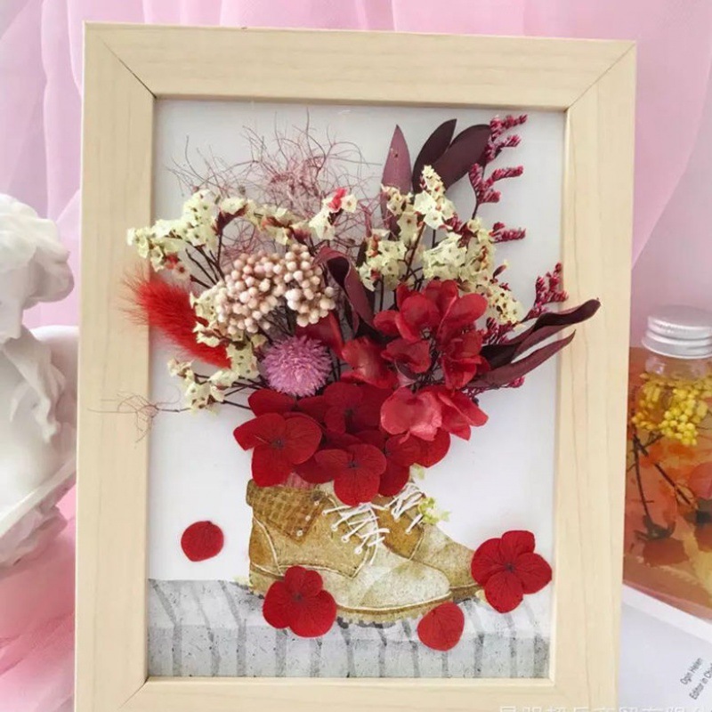 永生花手工diy立体干花相框贴画材料包创意沙龙活动套餐摆台永生