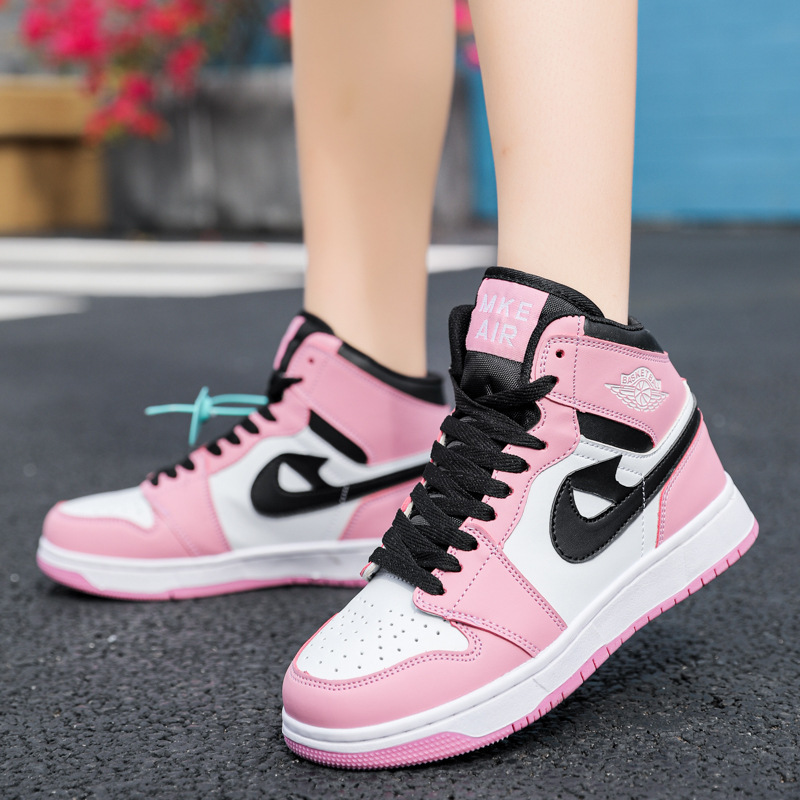 aj女鞋2021空军一号高帮板鞋情侣百搭时尚小白鞋学生跑步潮鞋韩版