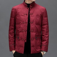 男士中国风外套23秋冬季新款中式复古喜庆中青年加绒加厚保暖夹克