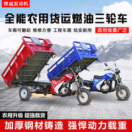 三轮汽油摩托车农用载重王三轮摩托车宗申动力自卸翻斗货运燃油车