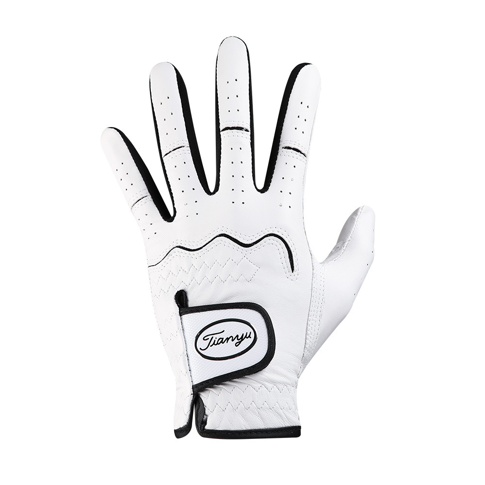 ttygj高尔夫球手套男羊皮手套柔软舒适golf魔术贴手套运动手套