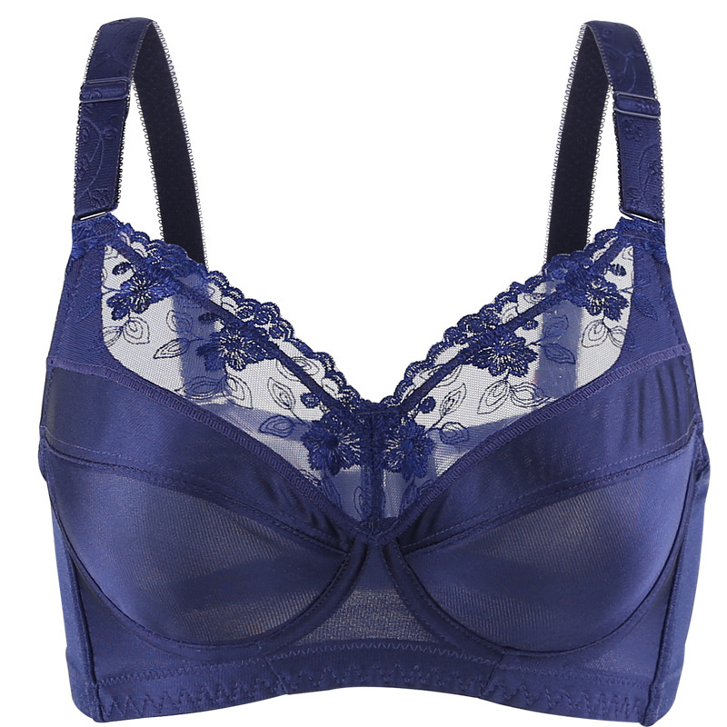 外贸超薄透气调整文胸光面内衣bcde75-110全码有钢托超薄无棉胸罩