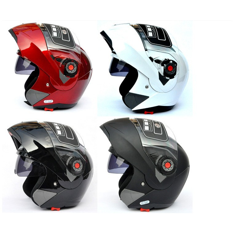 摩托车头盔 双镜片头盔 全盔 揭面盔 组合盔 跑盔正品捷凯105