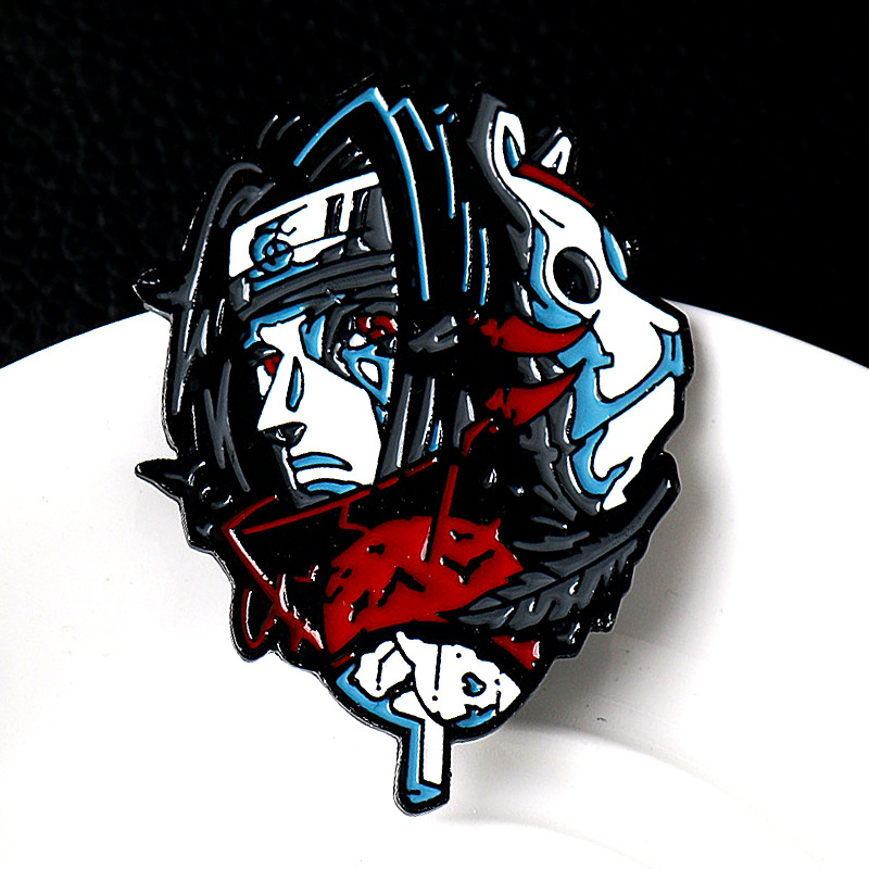 新款日本动漫宇智波鼬胸针暗部面具微章女服饰包包配饰漫展小礼品