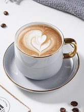 咖啡杯欧式小奢华咖啡杯碟套装北欧风格家用下午茶杯子花茶杯陶瓷