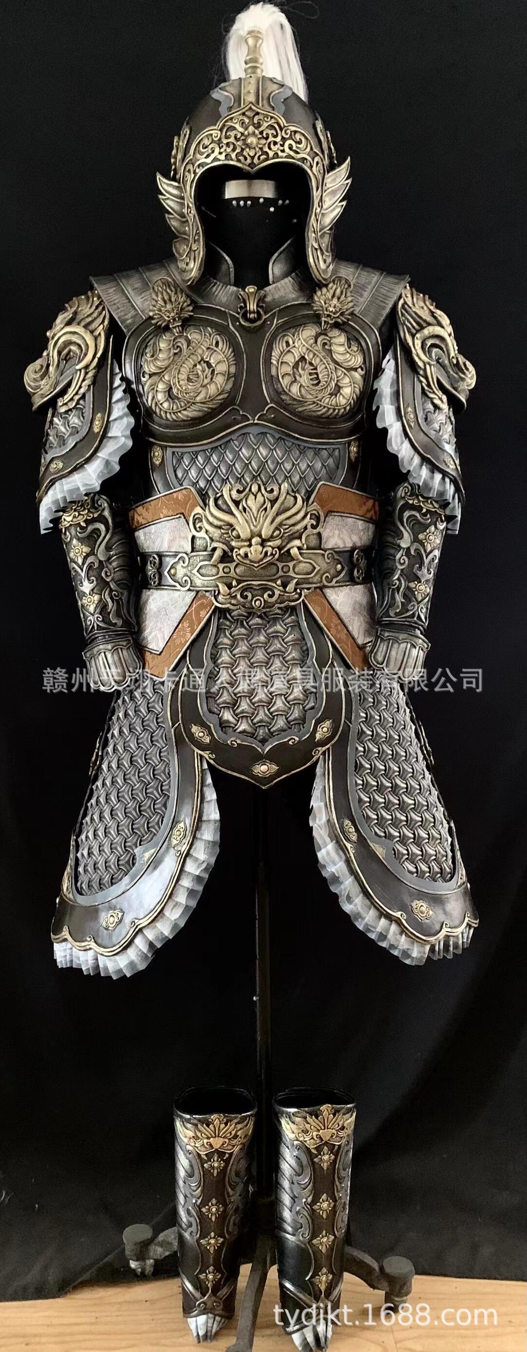 仿真影视道具服装古装剧战袍盔甲表演服可穿戴服饰名将铠甲