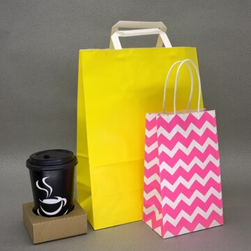 牛皮纸袋手提袋打包外卖餐饮奶茶咖啡烘焙商用礼品包装袋子印字