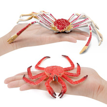 儿童认知海洋动物螃蟹模型仿真小号帝王蟹蜘蛛蟹桌面摆件玩具外销