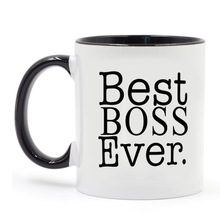Best Boss Ever 陶瓷礼物杯子 11oz 咖啡马克杯 送朋友开店礼物杯