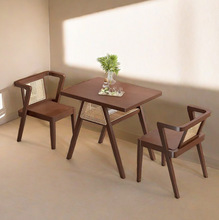 洽谈休闲桌简约小型新中式阳台茶桌椅组合三件套家用实木小茶桌