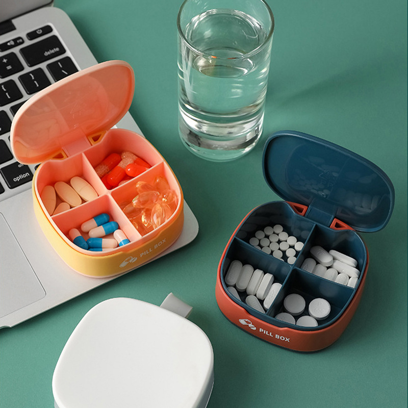 网红便携分装小号迷你小药盒 7天装药的小盒子分装药丸盒密封收纳