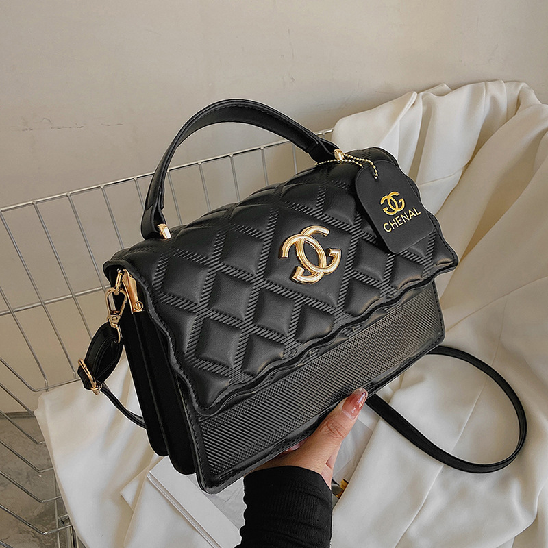 包包女2021网红跨境韩版女士斜挎包女包小香风手提包菱格单肩包潮