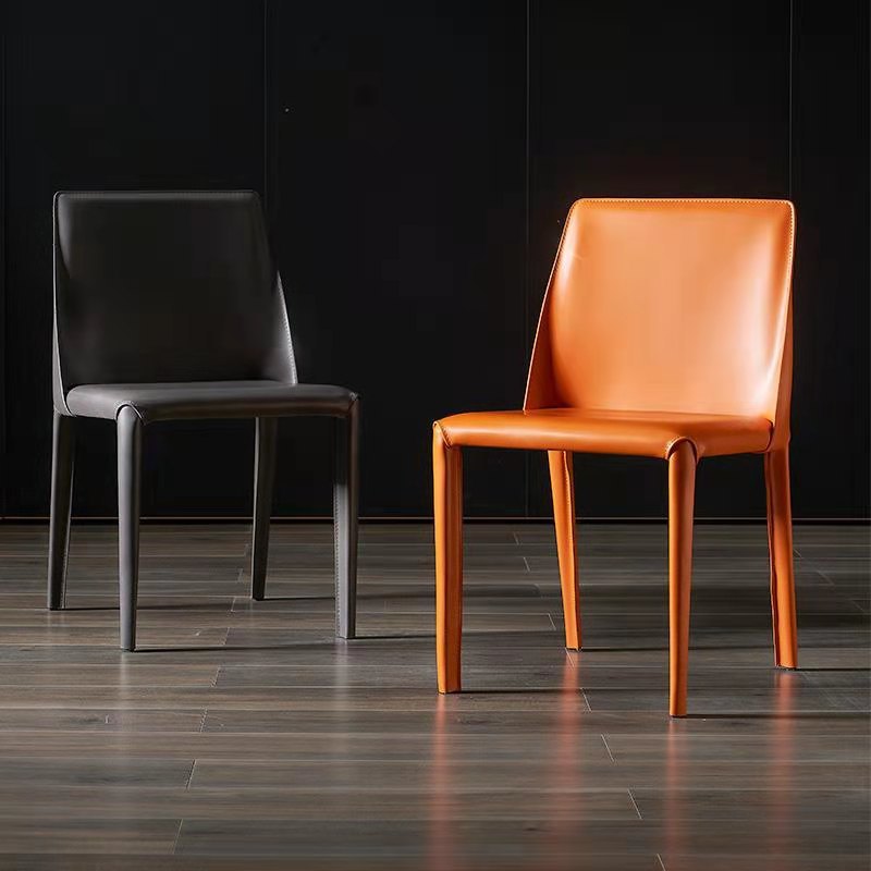 马鞍皮椅子家用轻奢马鞍椅书椅loft工业风酒店餐厅设计师北欧餐椅
