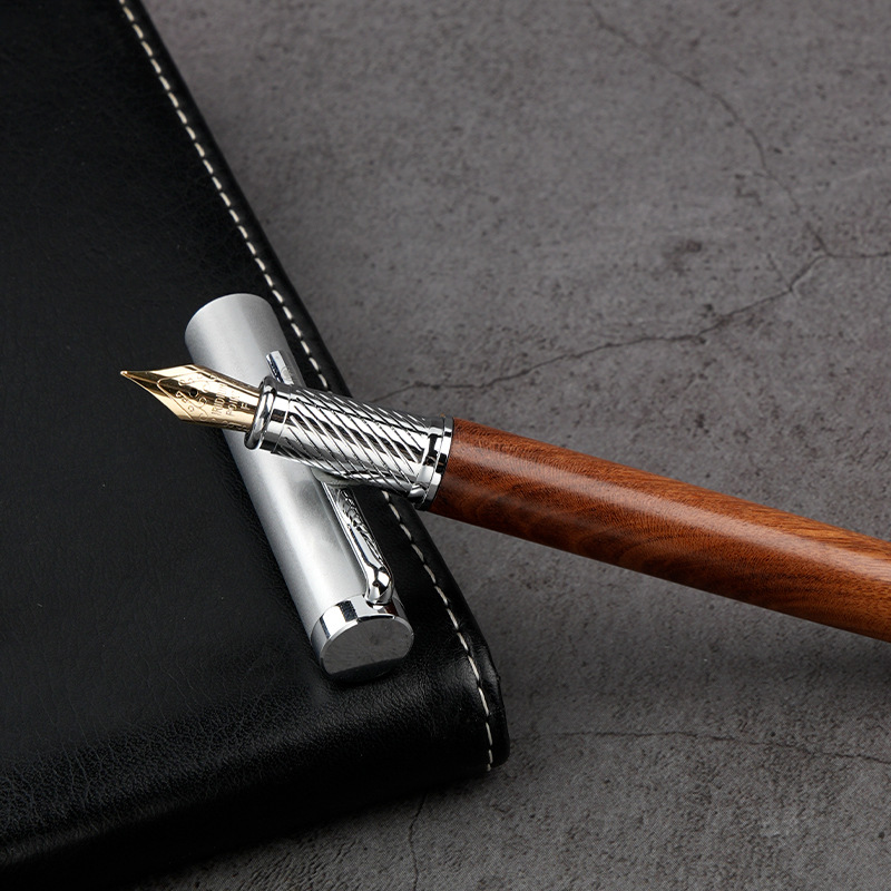 金属钢笔笔商务男士女士明尖钢笔笔尖礼品笔签字笔金属钢笔 英雄