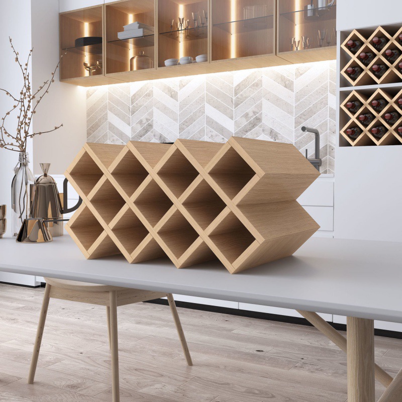 酒托红酒格菱形木质红酒架欧式酒柜格子实木葡萄酒格创意简约酒架