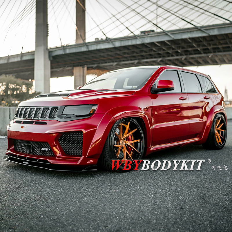 适用于吉普大切诺基srt8改装renegade宽体包围前后杠轮眉尾翼顶翼