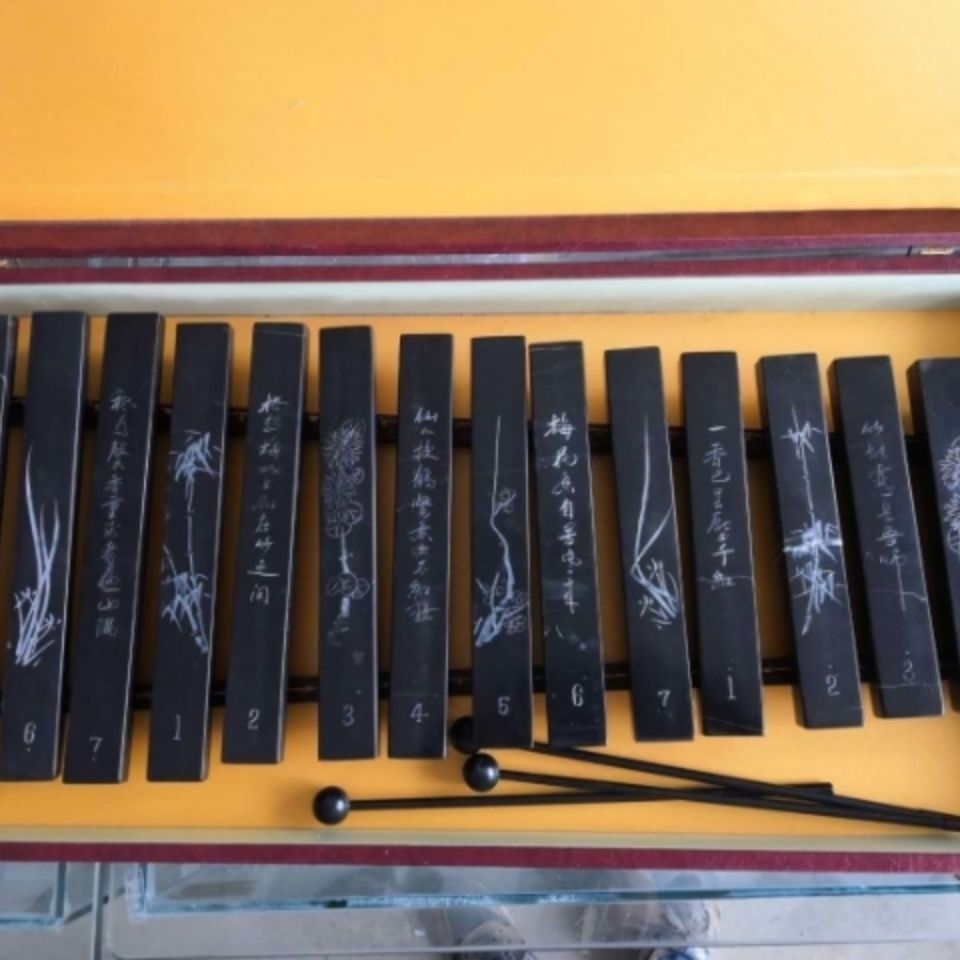 灵璧石石琴磬石琴音乐盒民族古典乐器送礼品中国风空灵琴初学者