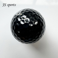 全新制作黑色高尔夫球空白图案双层比赛球现货供应厂家直发