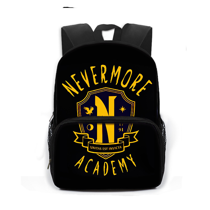 2023 New Wednesday Addams Primary School Student Schoolbag Polyester Backpack Wednesday Children Backpack